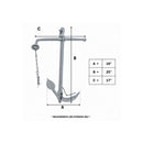 Heavy Duty 7KG Hot Dipped Galvanized Foldable Admiralty Anchor Boat Foldable Kedge Anchor