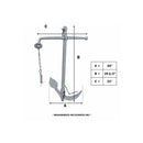 Heavy Duty 10KG Hot Dipped Galvanized Foldable Admiralty Anchor Boat Foldable Kedge Anchor