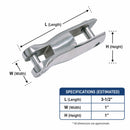Marine Boat T316 Stainless Steel Heavy Duty Fixed Anchor Connector Link for Chain, Anchor, Mooring, Docking, and Marine Rigging