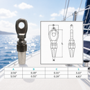 Marine Boat T316 Stainless Steel Swageless Eye Terminal, Cable Rail Railing Wire Rope End Fitting for Deck, Stair, Dock, and Rigging
