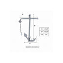 Heavy Duty 5KG Hot Dipped Galvanized Foldable Admiralty Anchor Boat Foldable Kedge Anchor