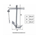 Heavy Duty 25KG Hot Dipped Galvanized Foldable Admiralty Anchor Boat Foldable Kedge Anchor