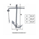Heavy Duty 35KG Hot Dipped Galvanized Foldable Admiralty Anchor Boat Foldable Kedge Anchor
