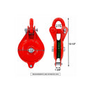 2 Ton 6" Single Sheave Yarding Block Shackle Pulley Cable Wire Rope Pully 4,000 Lbs WLL