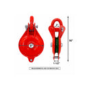 4 Ton Single Sheave Yarding Block Shackle Pulley Cable Wire Rope Pully 8,000 Lbs WLL