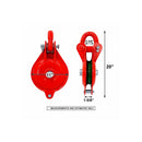 5 Ton Single Sheave Yarding Block Shackle Pulley Cable Wire Rope Pully 11,000 Lbs WLL