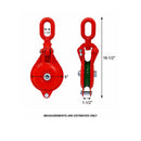 4 Ton Single Sheave Yarding Block Oval Eye Cable Wire Rope Snatch Block Pulley 8,000 Lbs WLL