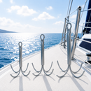 Heavy Duty Galvanized Steel 4-Prong Grapnel Anchor, Boat Anchor for Kayak, Jet Ski, Canoe, Small Watercraft, and Marine Use