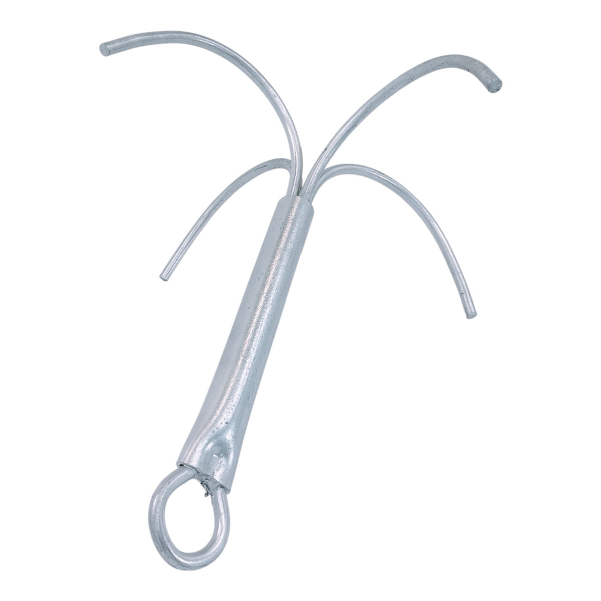 Heavy Duty Galvanized Steel 4-Prong Grapnel Anchor, Boat Anchor for Kayak, Jet Ski, Canoe, Small Watercraft, and Marine Use