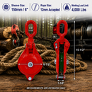 Single Sheave Yarding Block Cable Wire Snatch Block Pulley for Rigging, Towing, Logging, Pulling, and Wire Rope Use
