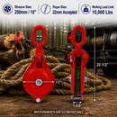 Single Sheave Yarding Block Cable Wire Snatch Block Pulley for Rigging, Towing, Logging, Pulling, and Wire Rope Use