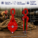 Single Sheave Yarding Block Cable Wire Snatch Block Pulley for Rigging, Towing, Logging, Pulling, and Wire Rope Use