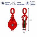 Single Sheave Yarding Block Cable Wire Snatch Block Pulley for Rigging, Towing, Logging, Pulling, and Wire Rope Use