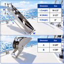 Marine Boat T316 Stainless Steel Anchor Bow Roller, Marine Grade Boat Anchor Roller for Yacht, Docking, and Bow Hardware