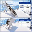 Marine Boat T316 Stainless Steel Anchor Bow Roller, Marine Grade Boat Anchor Roller for Yacht, Docking, and Bow Hardware