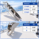 Marine Boat T316 Stainless Steel Anchor Bow Roller, Marine Grade Boat Anchor Roller for Yacht, Docking, and Bow Hardware
