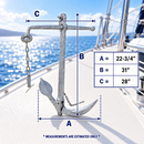 Hot Dipped Galvanized Foldable Admiralty Anchor, Boat Foldable Kedge Anchor for Yacht, Sailboat, Docking, and Mooring