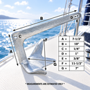 Heavy Duty Hot Dipped Galvanized Steel Bruce Anchor Style Boat Anchor For Yatch