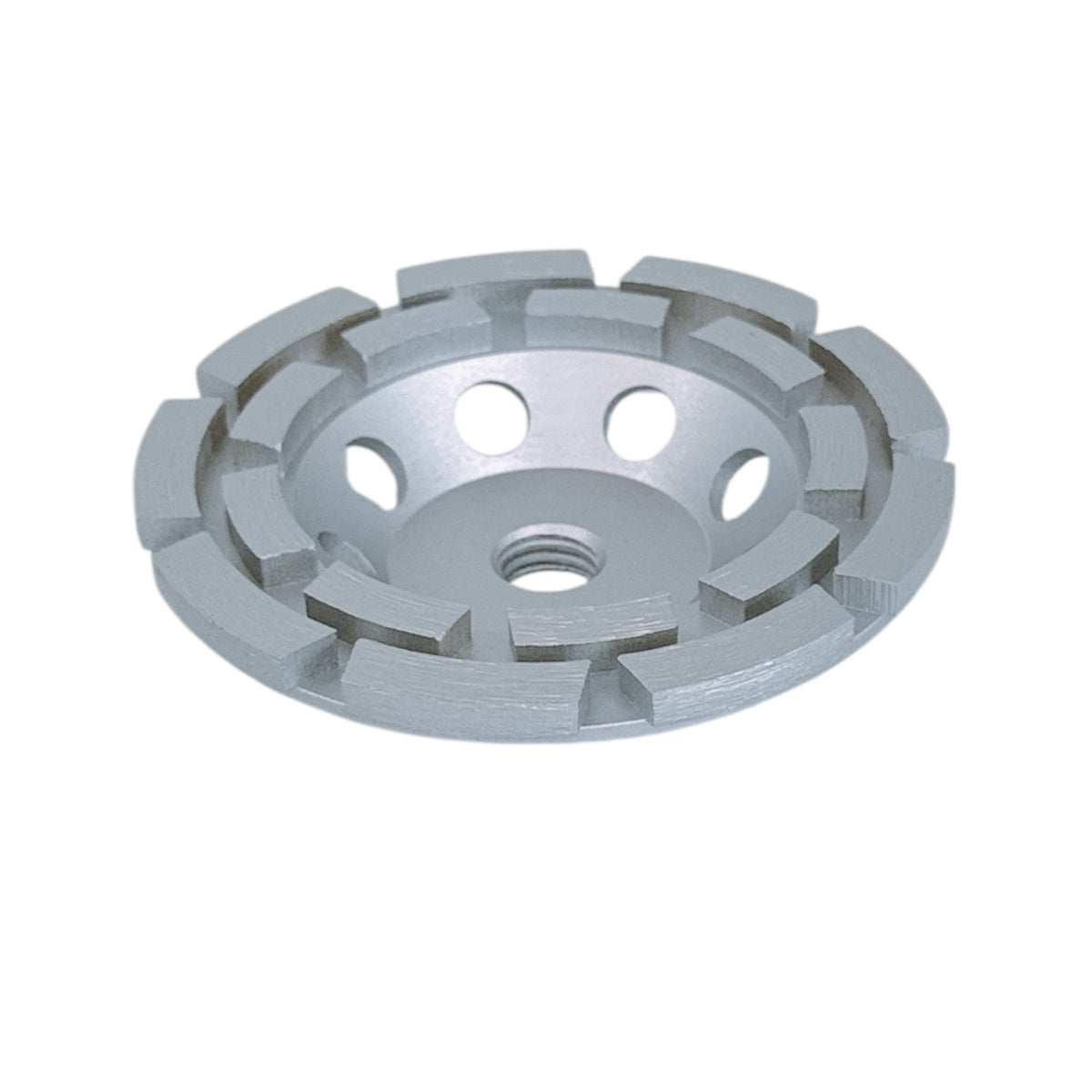 4-1/2" Double Row Diamond Grinding Cup Wheel 5/8"-11 Concrete Masonry Marble