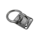 4 Pc Set Marine Boat T304 Stainless Steel Square Pad Eye Plate with Ring, Welded Formed  for Deck, Dock, Rope, Cable