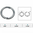 5 Pc Set Marine Boat T316 Stainless Steel Ring Catch O-Ring, Yacht Sailing Hardware for Deck, Dock, Rope, Line, Latch