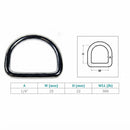 4 Pc Set Marine Boat Stainless Steel D-Ring, Yacht Sailing Hardware for Deck, Dock, Rope, Line, Strap, Tie Down Use