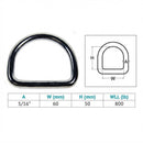 4 Pc Set Marine Boat Stainless Steel D-Ring, Yacht Sailing Hardware for Deck, Dock, Rope, Line, Strap, Tie Down Use