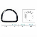 4 Pc Set Marine Boat Stainless Steel D-Ring, Yacht Sailing Hardware for Deck, Dock, Rope, Line, Strap, Tie Down Use