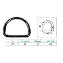 4 Pc Set Marine Boat Stainless Steel D-Ring, Yacht Sailing Hardware for Deck, Dock, Rope, Line, Strap, Tie Down Use