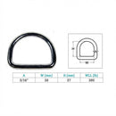 4 Pc Set Marine Boat Stainless Steel D-Ring, Yacht Sailing Hardware for Deck, Dock, Rope, Line, Strap, Tie Down Use
