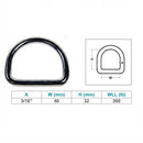 4 Pc Set Marine Boat Stainless Steel D-Ring, Yacht Sailing Hardware for Deck, Dock, Rope, Line, Strap, Tie Down Use