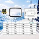 4 Pc Set Marine Stainless Steel Rectangular Ring Link, Mil Spec Hardware for Rigging, Straps, Webbing, Rope