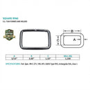 4 Pc Set Marine Stainless Steel Rectangular Ring Link, Mil Spec Hardware for Rigging, Straps, Webbing, Rope