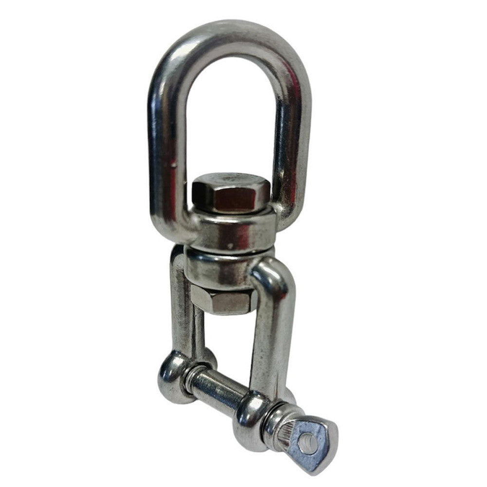Stainless Steel T316 Eye Jaw Swivel, Marine Mooring Swivel Connector for Boat, Anchor, Chain, Rope, Dock, Rigging, and Sailing Hardware