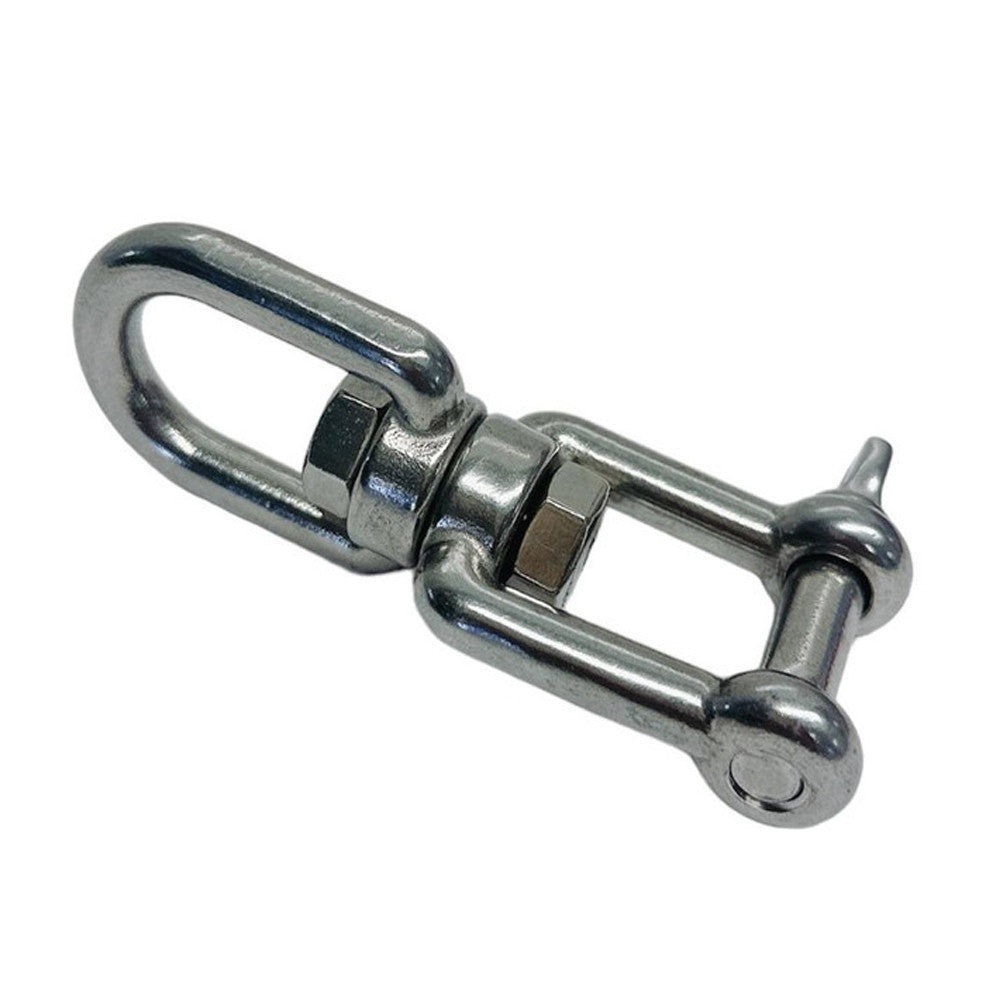 Stainless Steel T316 Eye Jaw Swivel, Marine Mooring Swivel Connector for Boat, Anchor, Chain, Rope, Dock, Rigging, and Sailing Hardware