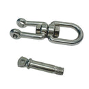 Stainless Steel T316 Eye Jaw Swivel, Marine Mooring Swivel Connector for Boat, Anchor, Chain, Rope, Dock, Rigging, and Sailing Hardware