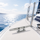 4 Pc Set Marine Boat T316 Stainless Steel Low Flat Cleat, Flat Top Dock Deck Rope Cleat for Yacht, Sailboat, Mooring