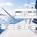 10 Pc Set Marine T316 Stainless Steel Swageless and Lag Turnbuckle for Cable Wire Rope, Deck Railing Terminal Fitting