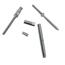 10 Pc Set Marine T316 Stainless Steel Swageless and Lag Turnbuckle for Cable Wire Rope, Deck Railing Terminal Fitting