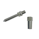 4 Pc Set Marine Boat Stainless Steel Swageless Lag Stud for Cable Rail, Wire Rope Railing Terminal Fitting for Deck, Stair, Balcony