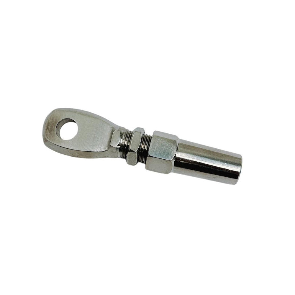 4 Pc Set Marine Boat T316 Stainless Steel Swageless Eye Terminal for Cable Rail, Wire Rope Railing End Fitting for Deck, Stair, Balcony