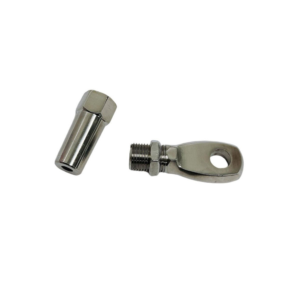 4 Pc Set Marine Boat T316 Stainless Steel Swageless Eye Terminal for Cable Rail, Wire Rope Railing End Fitting for Deck, Stair, Balcony
