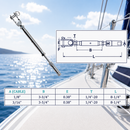 4 Pcs Set Marine T316 Stainless Steel Swageless and Toggle Turnbuckle for Cable Rail, Wire Rope Railing Tensioner for Deck, Stair, Dock