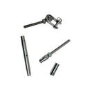 4 Pcs Set Marine T316 Stainless Steel Swageless and Toggle Turnbuckle for Cable Rail, Wire Rope Railing Tensioner for Deck, Stair, Dock