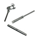 4 Pcs Set Marine T316 Stainless Steel Swageless and Toggle Turnbuckle for Cable Rail, Wire Rope Railing Tensioner for Deck, Stair, Dock