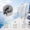 10 Pc Set Marine T316 Stainless Steel Single Piece Cable Clamp, Railing Rope Wire Clamp for Boat, Dock, Deck