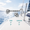 4 Pc Set Marine T316 Stainless Steel Door Hook Lock, Cabinet Cabin Door Hook Latch for Boat, Yacht, RV, Dock, and Outdoor Hardware