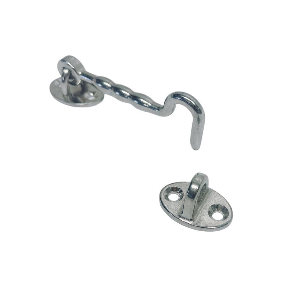 4 Pc Set Marine T316 Stainless Steel Door Hook Lock, Cabinet Cabin Door Hook Latch for Boat, Yacht, RV, Dock, and Outdoor Hardware
