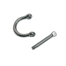 4 Pc Set Marine T316 Stainless Steel Wide D Shackle with Screw Pin, Heavy Duty Anchor Rigging Shackle for Chain, Rope