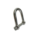 4 Pc Set Marine T316 Stainless Steel Wide D Shackle with Screw Pin, Heavy Duty Anchor Rigging Shackle for Chain, Rope